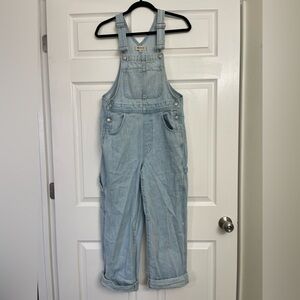 Madewell Denim Oversized Carpenter Overalls in Bretton Wash | Size Small